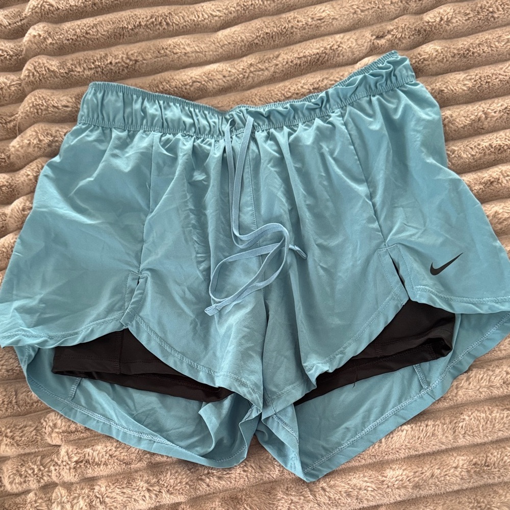 Nike Women's Light Blue Athletic Shorts